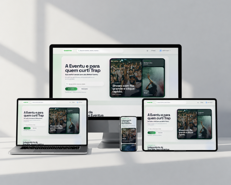 Mockup do projeto Eventus