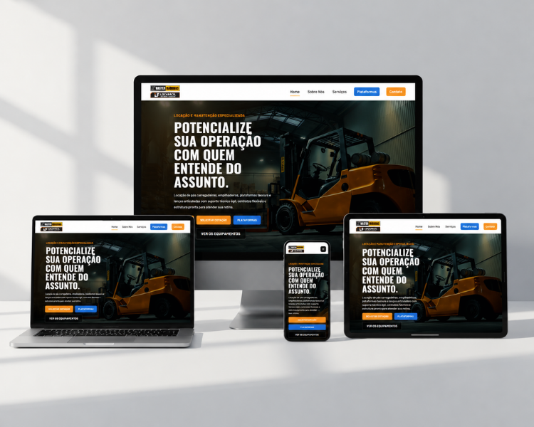 Mockup do projeto Master Máquinas