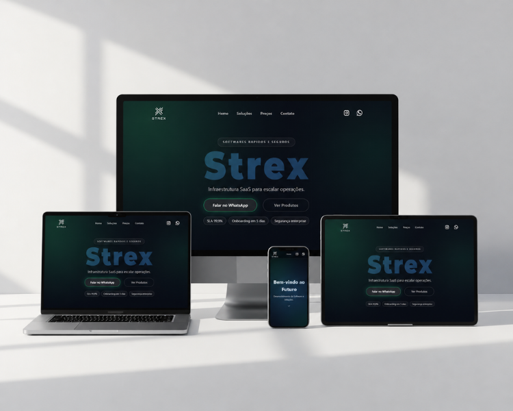 Mockup do projeto Strex