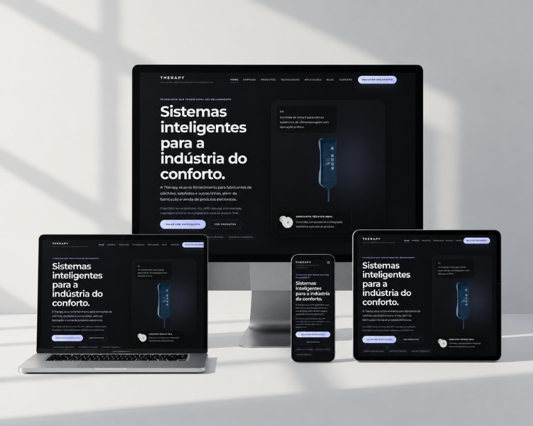 Mockup do projeto Therapy